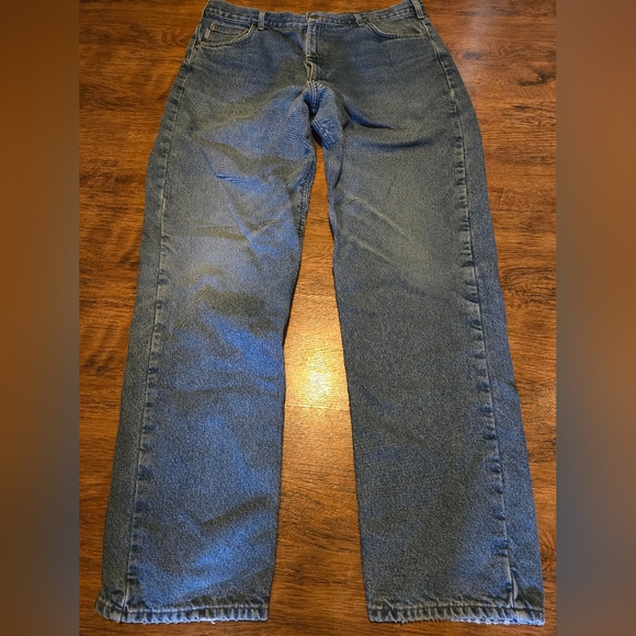 Carhartt LINED Jeans men's 40 x 36 comfy relaxed fit warm heavy workwear pants - Picture 3 of 10